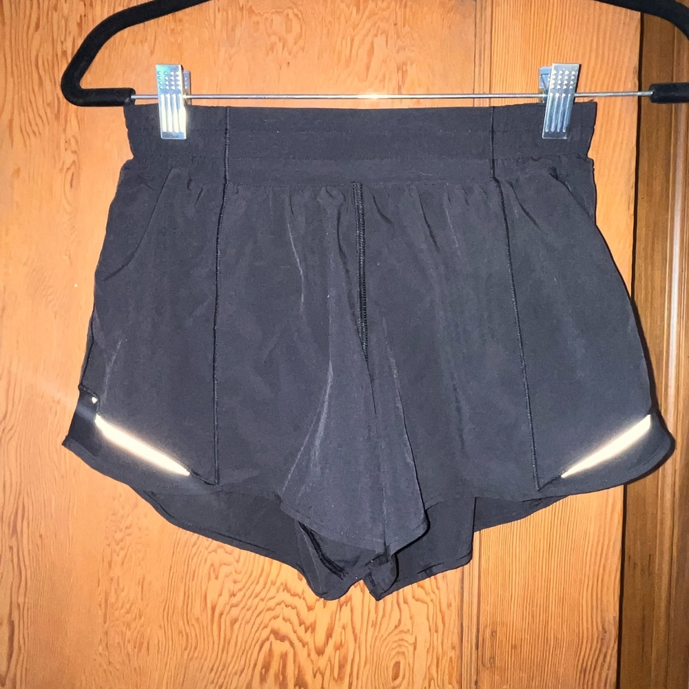 Black Lululemon running shorts